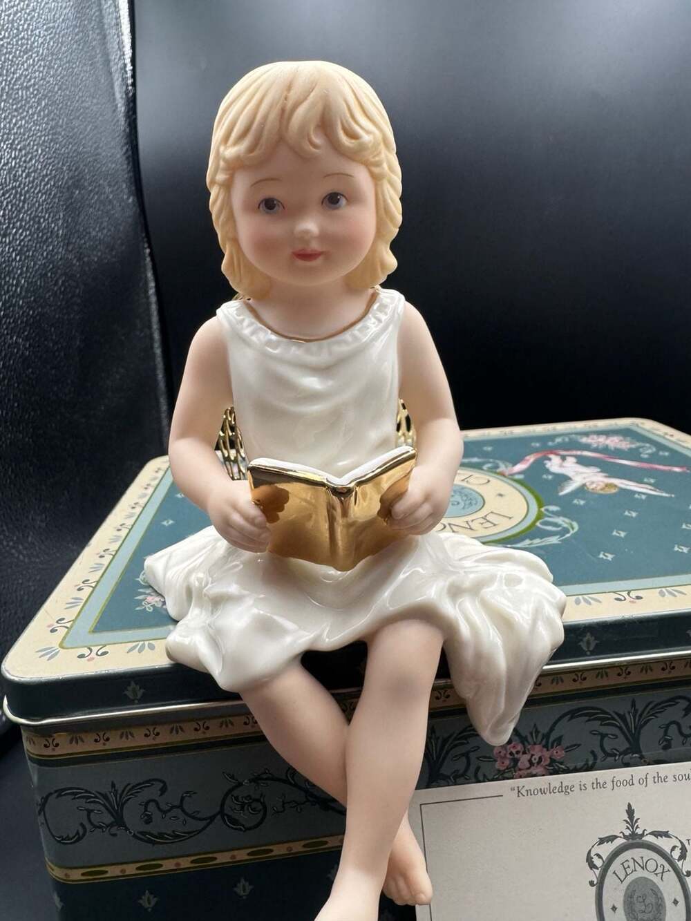 Lenox Little Graces Collection "Knowledge" Limited Edition Angel Figurine